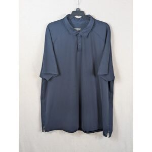 Rhone Delta Pique Button Down Polo Shirt Navy Blue Men's Size 2XL/XXL